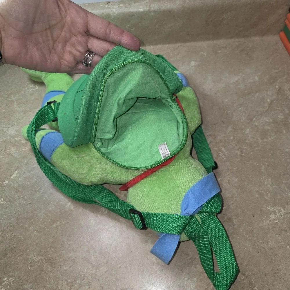 Teenage Mutant Ninja Turtles TMNT Leonardo Green Plush Backpack 21
